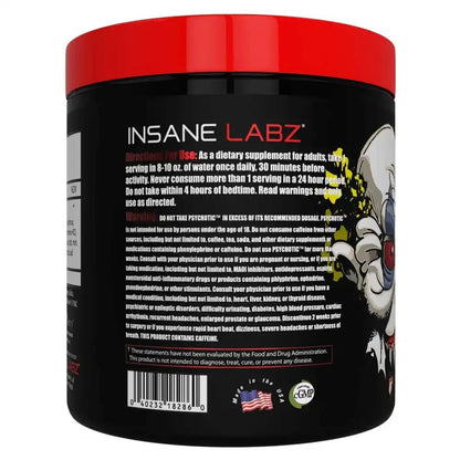 INSANE LABZ PSYCHOTIC PRE-WORKOUT, 35.SERVING, ( APPLE)